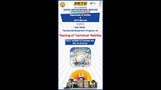One week faculty developement program on testing of technical textile