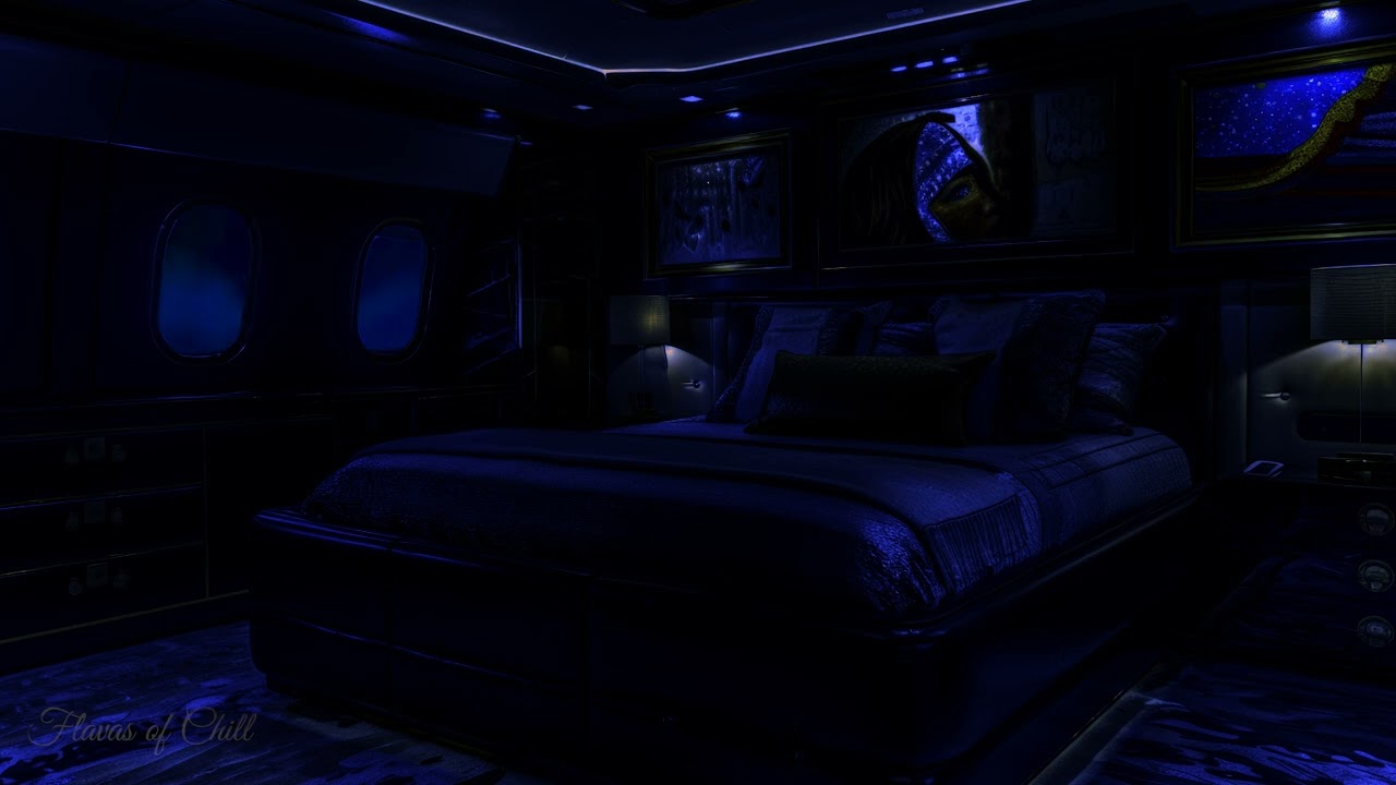 DARK Artistic Luxury Private Jet Flight | Brown Noise Ambience | Sleeping, Reading, Studying | Zen