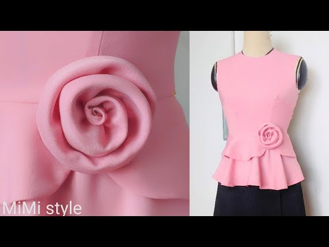 Mimistyle4383 : Thiết Kế Áo Peplum Hoa Hồng Đính Eo| Diy Sewing| Sewing  Hack - Youtube