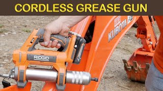 RIDGID 18 Volt CORDLESS GREASE GUN First Use & Thoughts