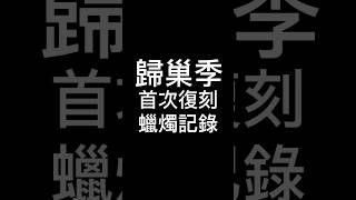 歸巢季首次復刻,蠟燭數量記錄