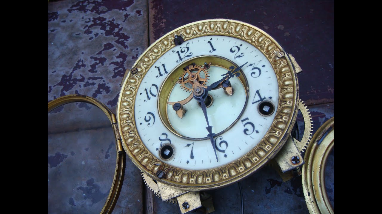 Old Vintage Antique American Ansonia Movement For  Mantel Clock  Spare To Repair