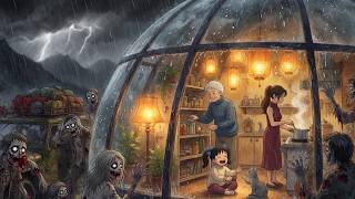 Surviving inside a Luxury Glass Forest Bunker During The Zombie Apocalypse | Ghibli Asmr Life