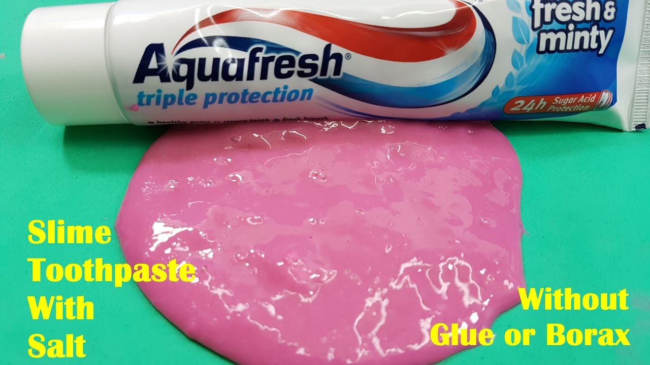 Toothpaste Slime With Salt Without Glue or Borax - YouTube