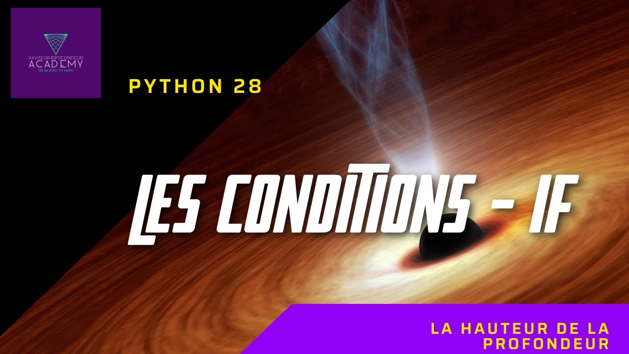 Condition en python (condition if en python et les signes de ...