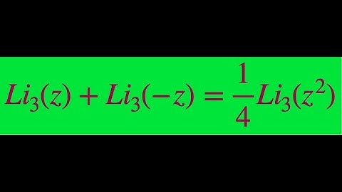 A Simple Trilogarithm Identity