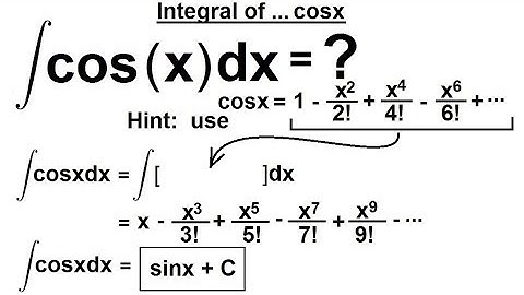 Calculus 2: How Do You Integrate? (18 of 300) Find the Integral of ... cosx