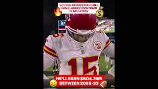 Chiefs add 2 years to Mahomes’ contract, tying him to KC through the 2033 season at a $504.75M value