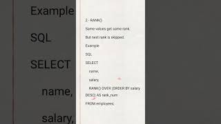 SQL ROW_NUMBER(), RANK(), and DENSE_RANK() interview questions java dba db