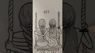 Draw A best friend drawing easy#art #shorts #drawing #pencildrawing #friends #bestfriend #ytshorts