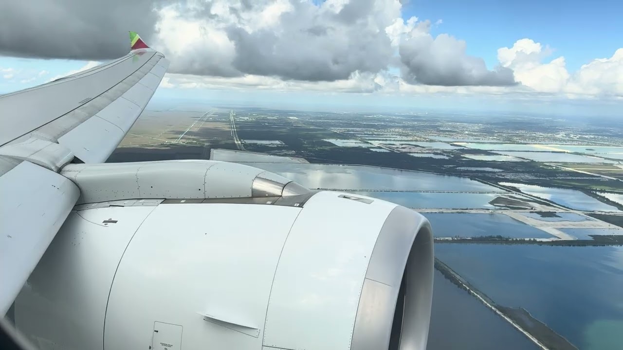 TAP Air Portugal Airbus A330-900neo Landing at Miami International Airport, Miami, FL