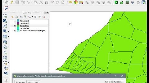 QGIS - v.generalize.smooth - Smooth vectorized layer