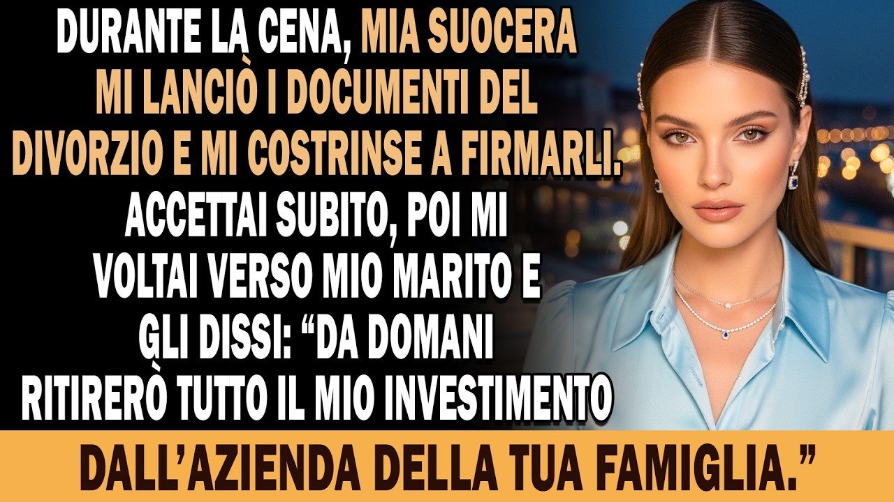Mia suocera ha gettato le carte del divorzio sul tavolo davanti a tutta la famiglia e ha detto ad alta voce: “Questa famiglia non ospita un albero sterile. Firma e prenditi i diecimila euro che ti...