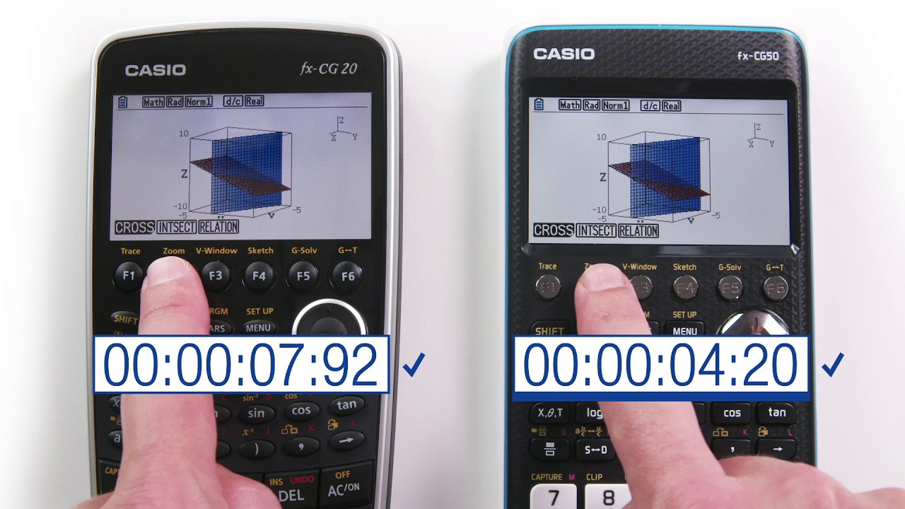 FX-CG20 vs FX-CG50 - Vergleich der Geschwindigkeit - YouTube