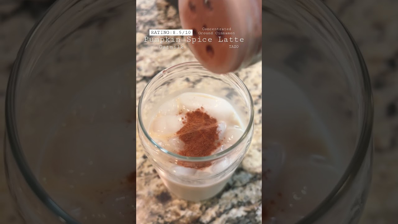 Iced pumpkin spice latte with ground cinnamon | tazo tea