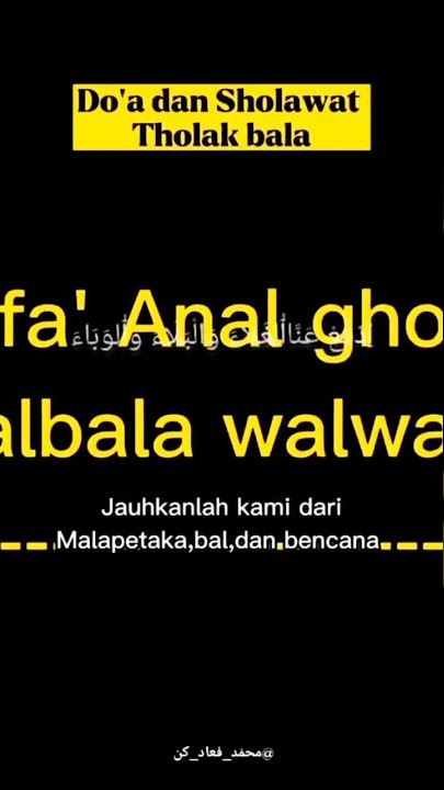 Doa Sholawat Tolak Bala