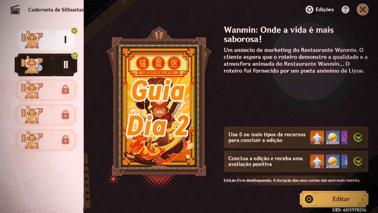Caderneta de Silhuetas: Dia 2 - Wanmin: Onde a Vida é mais saborosa ...