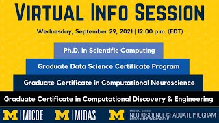Graduate Studies in Computational and Data Sciences Info Session 9/29/2021