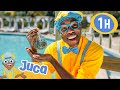 Juca brinca de afunda ou boia! | 1 HORA DO JUCA BRASIL! | Blippi em Português | Vídeos Educativos