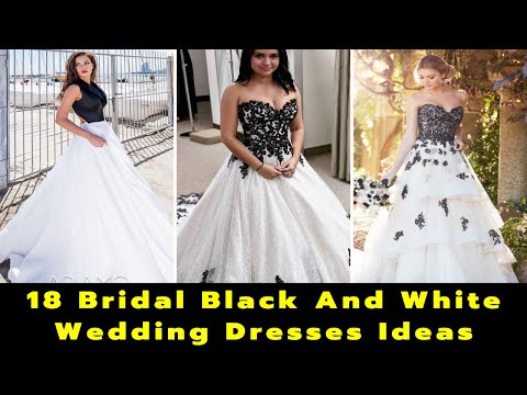 black and white wedding dresses