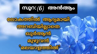 Surat 6 Al Anʿām Malayalam Translation Only | Fly World screenshot 3