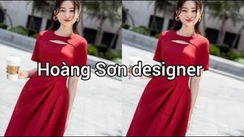 Dạy cắt may hướng dẫn cách cắt đầm cổ tròn hở ngực thân xếp ly theo mẫu | Hoàng Sơn designer