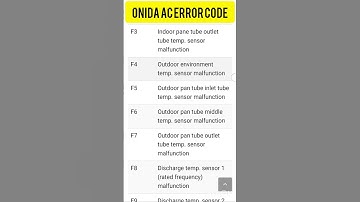 ONIDA AC Error code #airconditioner #error #hvac