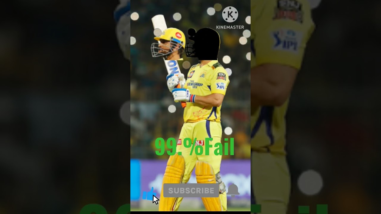 99.%Fail stop the MS Dhoni face cut image Challenge.