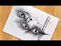 How to draw krishna step by step  easy krishna drawing trick  janmashtami special drawing 2022