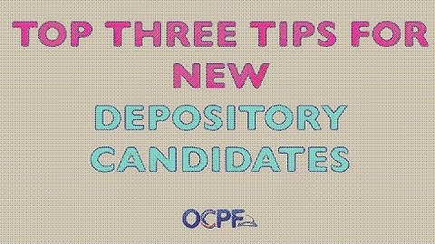 60 Seconds with OCPF: Top 3 tips for depository candidates (Email: OCPF@mass.gov)