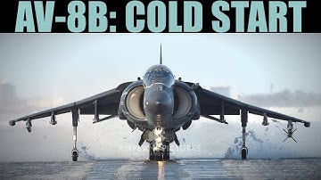 AV-8B Harrier: Cold Start & Alignment(SEA/Carrier) Tutorial | DCS WORLD