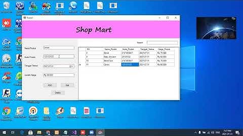 Crud C# Aplikasi Penjualan Retail