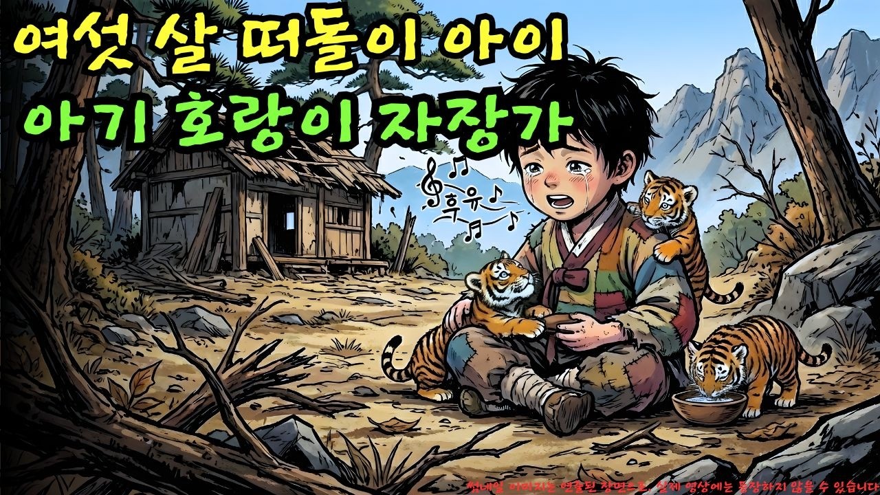 👉 여섯 살 떠돌이 아이가 쉰 목소리로 자장가를 불러 어미를 잃은 아기 호랑이들을 달래다… 이 행동은 과연 위험할까?ㅣ옛날이야기 ㅣ민담 ㅣ오디오북ㅣ전설ㅣ설화 ㅣ야담