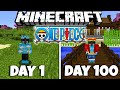 I survived 100 days in Minecraft One Piece....Here's what happened