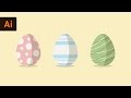 Flat Design Vector Easter Eggs | Illustrator Tutorial