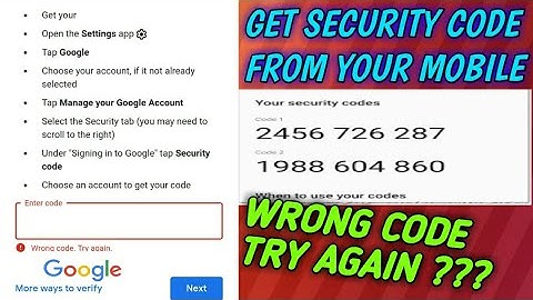 HOW TO GET GOOGLE ACCOUNT SECURITY CODE - SECURITY VERIFY CODE - SECURITY CODE IN TAMIL #technology