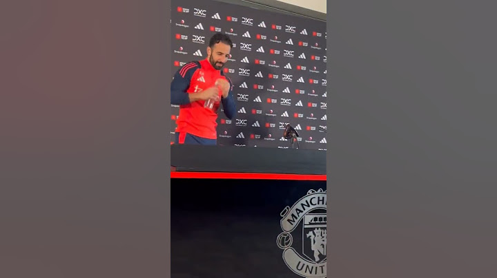 Ruben Amorim arrives for the FIRST Man United press conference. #manutd #mufc #premierleague #pl