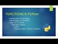 Functions in Python (part-1) | Standard Python Library | Unit-1 | Class -12th CBSE Computer Science
