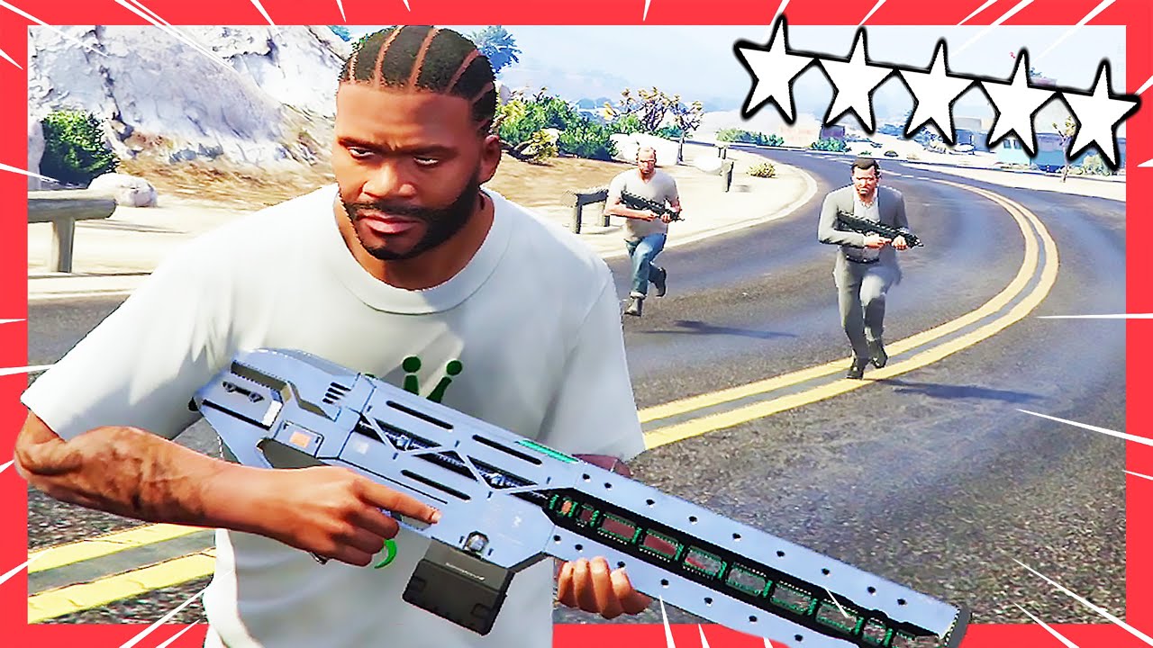 GTA 5 - MICHAEL TREVOR FRANKLIN FIVE STAR RAMPAGE ESCAPE!!! (GTA V Epic ...