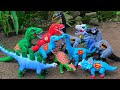 Dinosaur Jurassic World Superhero | T-rex, Brachiosaurus, Triceratops, Superman/ Spiderman eps.17