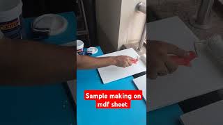Making sample on MDF sheet fr client approval #asianpaints #jotunpaints #dulexpaints #ica #homedecor