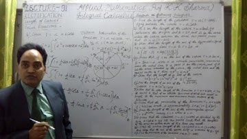 RECTIFICATION LENGTH OF CURVES FOR POLAR EQUATIONS INTEGRAL CALCULUS LECTURE   91   G  STEP BY STEP