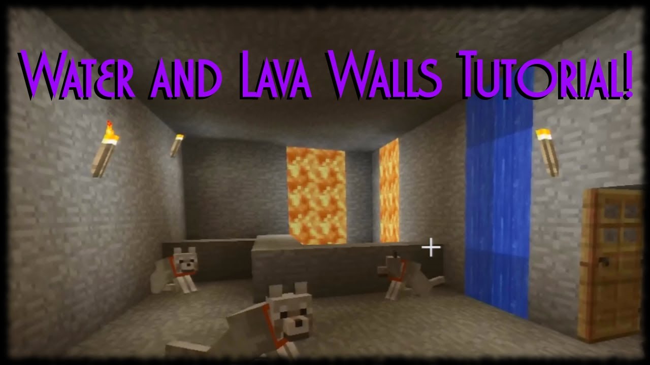 Minecraft Xbox 360 Tutorial How To Make Lava and Water Walls YouTube
