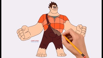 How to Draw Wreck It Ralph Step by Step Easy | Coloring Page, Drawing Learn Colors For Kids