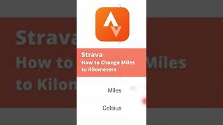 Strava How to Change Miles to Km #shorts #strava #running screenshot 5