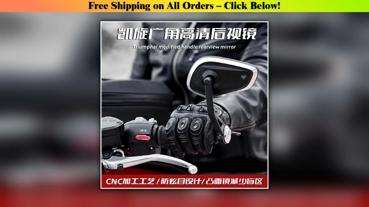 Motorcycle Handlebar Rearview Bar End Mirror For Rocket 3 Street Triple S 765 765RS 765R Trident