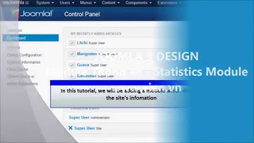 Hướng dẫn thêm Module Thống kê joomla 3 - Statistics Module joomla 3.x
