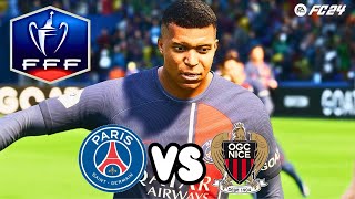 MBAPPE WANTS THE CUP ! - PSG VS NİCE - Coupe de France FULL MATCH EA FC 24 [4K60] #psg #nice #eafc24