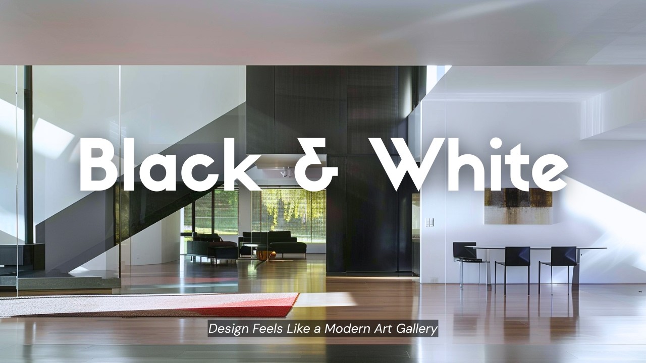Этот дом в черно-белых тонах напоминает современную художественную галерею | Вдохновение для обзо...