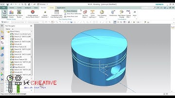UNIGRAPHICS NX  | Piston Design in UNIGRAPHICS | Piston for IC Engine | Unigraphics NX Tutorial